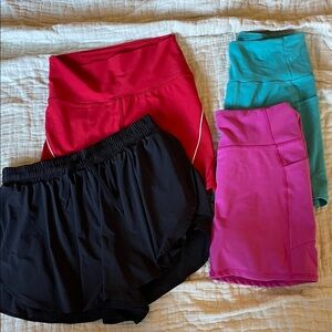 Stylish Women's Shorts Collection lot - Black, Red, Pink, Teal